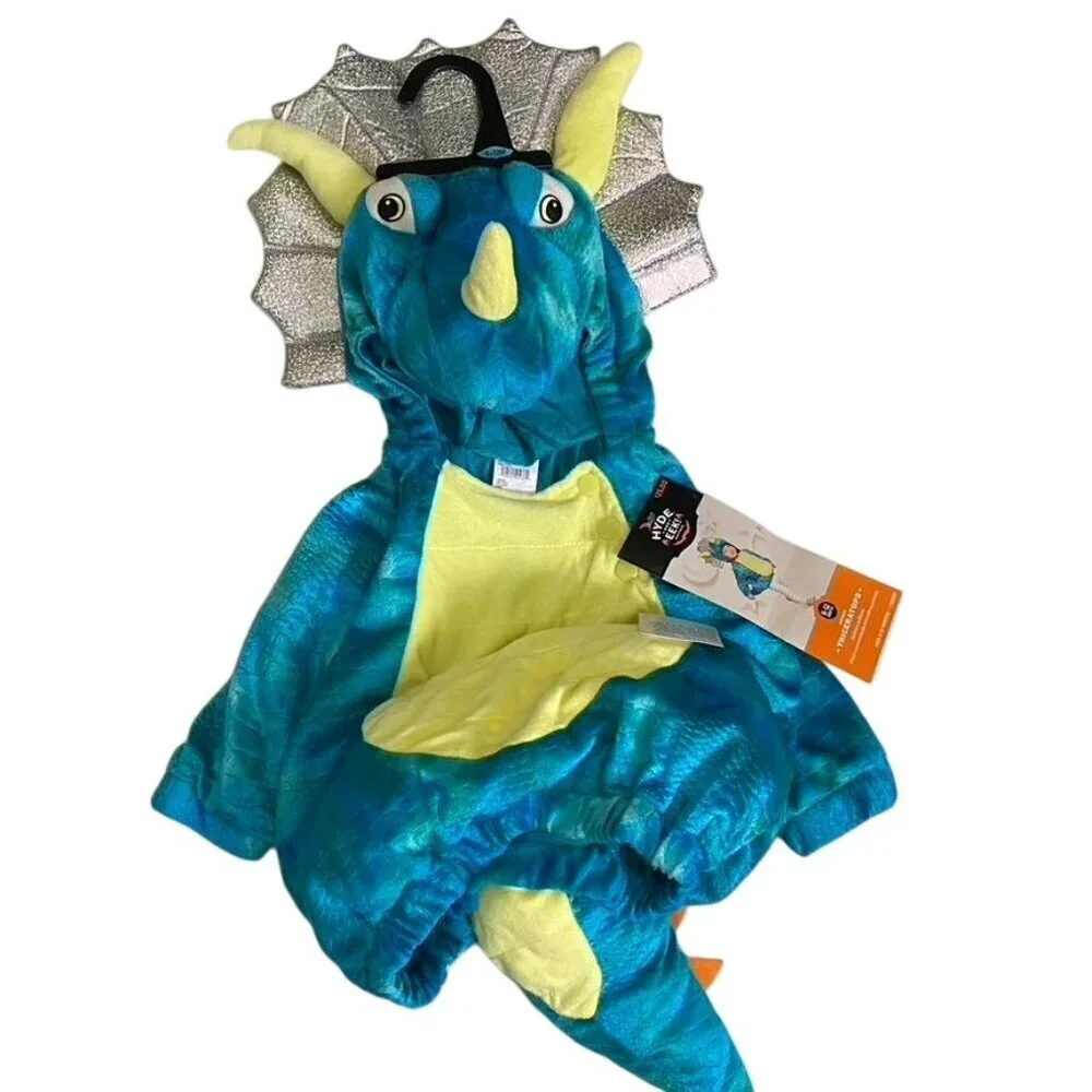 Target Infant Halloween Costume Plush Pullover Top Triceratops 6-12M Hyde & EEK!